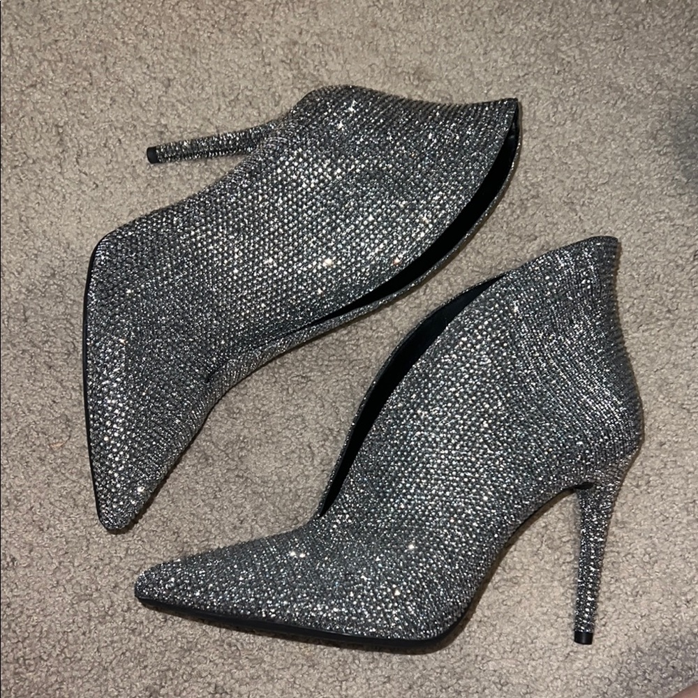 Jessica Simpson Elegant Silver Women's Heels Sz 9